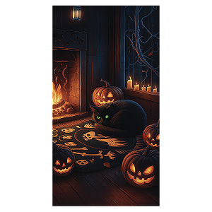 Capa Mini Faixa Lateral Sublimado - Dia Das Bruxas Halloween