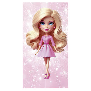 Capa Mini Faixa Lateral Sublimado - Barbie