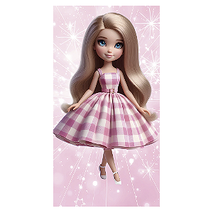 Capa Mini Faixa Lateral Sublimado - Barbie