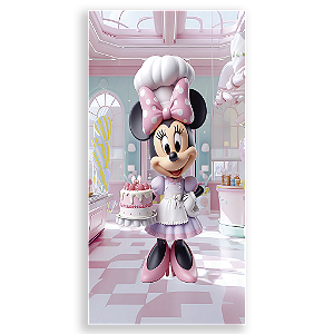 Capa Mini Faixa Lateral Sublimado - Confeitaria Minnie