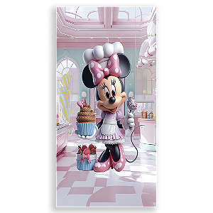 Capa Mini Faixa Lateral Sublimado - Confeitaria Minnie