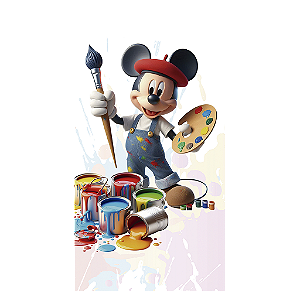 Capa Mini Faixa Lateral Sublimado - Mickey Pintor