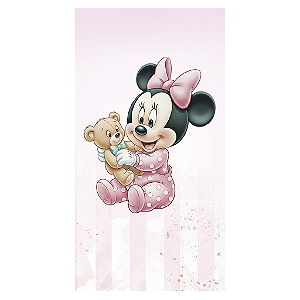 Capa Mini Faixa Lateral Sublimado - Minnie Baby Rosa