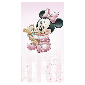 Capa Mini Faixa Lateral Sublimado - Minnie Baby Rosa