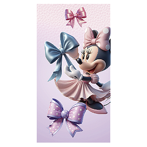 Capa Mini Faixa Lateral Sublimado - Minnie Rosa