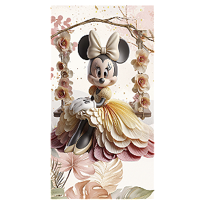 Capa Mini Faixa Lateral Sublimado - Minnie