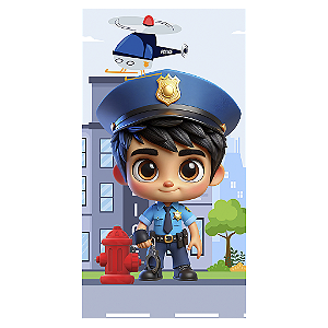 Capa Mini Faixa Lateral Sublimado - Polícia