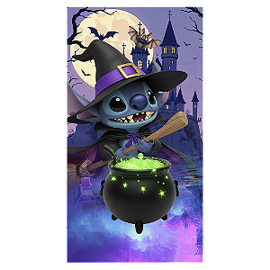 Capa Mini Faixa Lateral Sublimado - Stitch Halloween