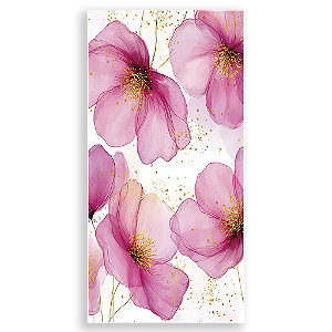 Capa Mini Faixa Lateral Sublimado - Flores Rosas