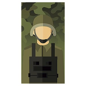 Capa Mini Faixa Lateral Sublimado - Militar Exercito