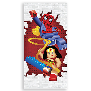 Capa Mini Faixa Lateral Sublimado - Lego Herois
