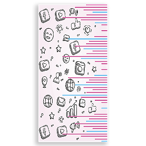 Capa Mini Faixa Lateral Sublimado - Tik Tok