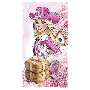 Capa Mini Faixa Lateral Sublimado - Barbie Boiadeira
