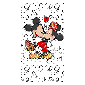 Capa Mini Faixa Lateral Sublimado - Mickey E Minnie