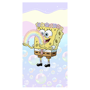 Capa Mini Faixa Lateral Sublimado - Bob Esponja