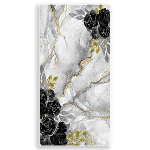Capa Mini Faixa Lateral Sublimado - 15 Anos Floral Glitter