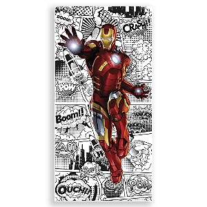 Capa Mini Faixa Lateral Sublimado - Herois Homem De Ferro