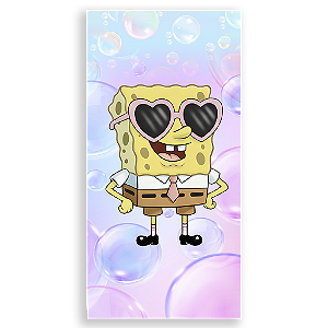 Capa Mini Faixa Lateral Sublimado - Bob Esponja