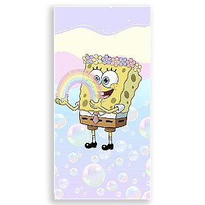 Capa Mini Faixa Lateral Sublimado - Bob Esponja