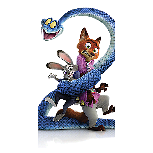 Capa Mini Faixa Lateral Sublimado - Zootopia
