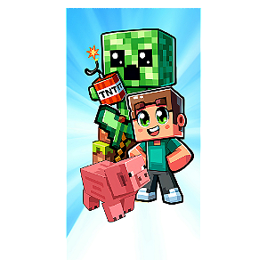 Capa Mini Faixa Lateral Sublimado - Minecraft