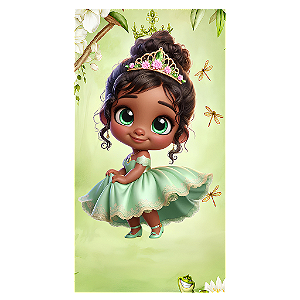 Capa Mini Faixa Lateral Sublimado - Princesa Tiana