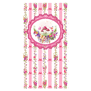 Capa Faixa Lateral Sublimado - Ripado Floral e Laços -Vivi Mide