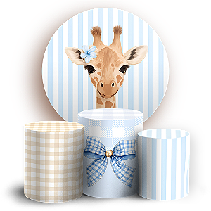 Capas Painel Redondo e Trio Cilindro Sublimado - Girafa