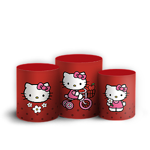 Capas Trio Cilindro Sublimado Veste Fácil - Hello Kitty