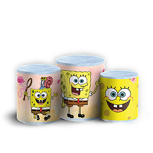 Capas Trio Cilindro Sublimado Veste Fácil - Bob Esponja