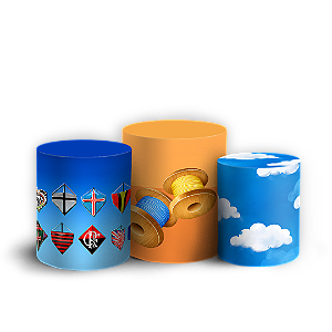 Capas Trio Cilindro Sublimado Veste Fácil - Pipa