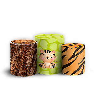 Capas Trio Cilindro Sublimado Veste Fácil - Safari