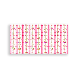 Capa Painel Retangular Sublimado - Ripado Floral e Laços -Vivi Mide