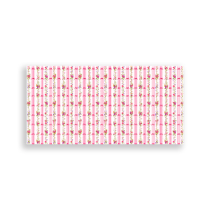 Capa Painel Retangular Sublimado - Ripado Floral e Laços -Vivi Mide