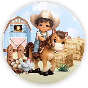 Capa Mini Painel Sublimado - Fazendinha