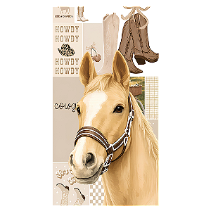 Capa Mini Faixa Lateral Sublimado - Cavalo