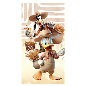 Capa Faixa Lateral Sublimado - Fazendinha Mickey e Minnie
