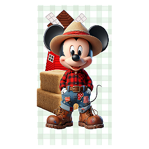Capa Faixa Lateral Sublimado - Fazendinha Mickey e Minnie