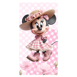 Capa Faixa Lateral Sublimado - Fazendinha Mickey e Minnie