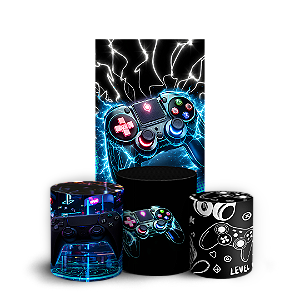Capas Faixa Lateral e Trio Cilindro Sublimado Veste Fácil - Gamer