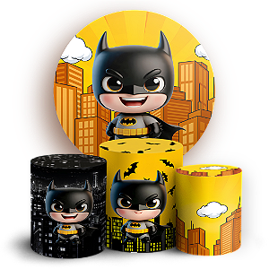 Capas Painel Redondo e Trio Cilindro Sublimado - Batman Baby