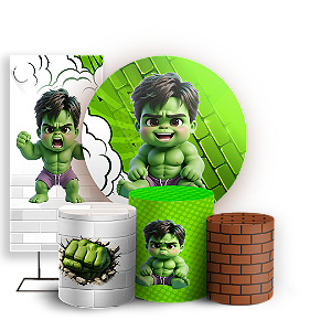 Capas Painel Redondo Trio Cilindro e Faixa Lateral Sublimado - Hulk