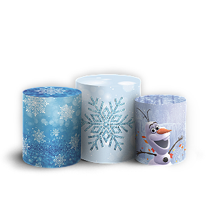 Capas Trio Cilindro Sublimado Veste Fácil - Frozen