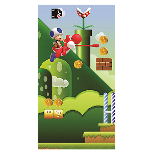 Capa Mini Faixa Lateral Sublimado - Mario Bros