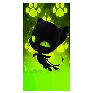 Capa Mini Faixa Lateral Sublimado - Cat Noir