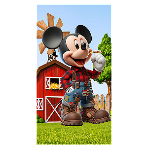 Capa Mini Faixa Lateral Sublimado - Fazendinha Mickey e Minnie