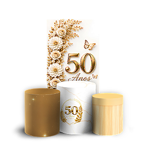 Capas Faixa Lateral e Trio Cilindro Sublimado Veste Fácil - 50 Anos