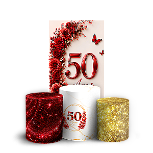 Capas Faixa Lateral e Trio Cilindro Sublimado Veste Fácil - 50 Anos