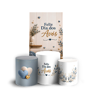 Capas Faixa Lateral e Trio Cilindro Sublimado Veste Fácil - Dia dos Avós