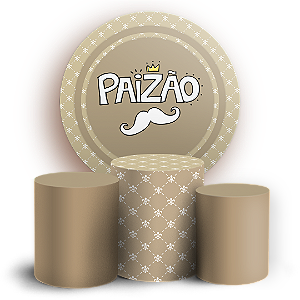 Capas Painel Redondo e Trio Cilindro Sublimado - Dia dos Pais